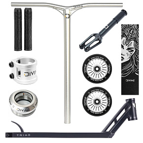 Hulajnoga freestyle Custom Divine X Triad 495mm Voodoo srebrna