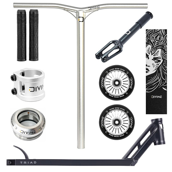 Hulajnoga freestyle Custom Divine X Triad 495mm Voodoo srebrna