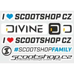 Arkusz naklejek Scootshop.cz X Divine S