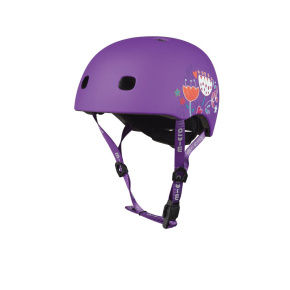 Kask Micro Floral LED fioletowy - S (48-53 cm)