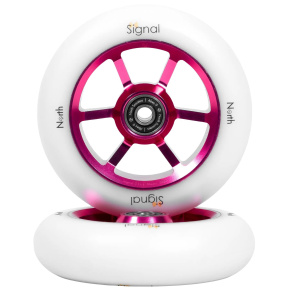 North Scooters Signal Kolečka Na Freestyle Koloběžku 2-balení (115mm|Magenta / White)