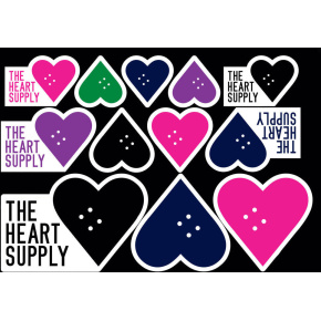 Arkusz naklejek z logo Heart Supply