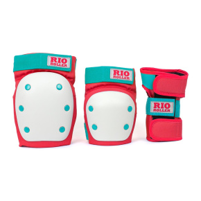 Rio Roller Triple Pad Set - czerwony / miętowy - mały Rio Roller Triple Pad Set - czerwony / miętowy - mały