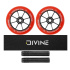 Zestaw 2 sztuk kółek Divine 110 mm Spoked czerwone + Divine griptape + Divine gripy