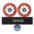 Zestaw 2 sztuk kółek Divine 110 mm Spoked Neochrome + Divine griptape + Divine headset