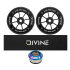 Zestaw 2 sztuk kółek Divine 120 mm Spoked czarne + Divine griptape + Divine headset