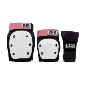 Rio Roller Triple Pad Set - czarny/różowy - średni Rio Roller Triple Pad Set - czarny/różowy - średni