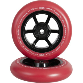Kółka North Signal V2 110x24 mm Black/Red Pu