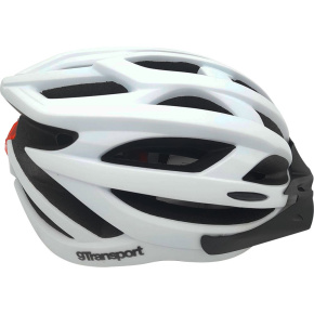 Kask z oświetleniem 9Transport Bike Helmet with Rear Light Black-Grey, Adult Size (58 - 63 cm)