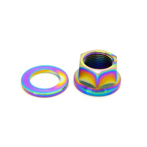 TLC Titanium BMX Eye Bolt z podkładką dystansową (14 mm|Rainbow)