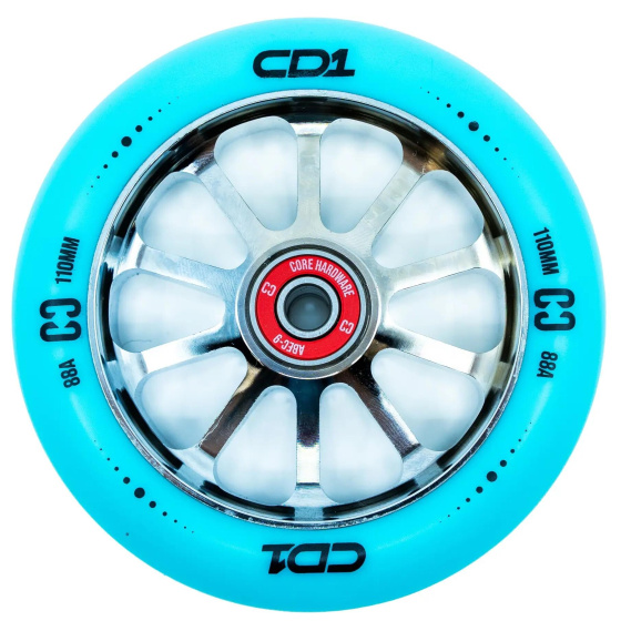 Kółko CORE CD1 110mm Niebieskie/ Chromowane