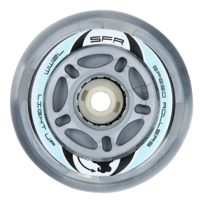 SFR Light Up Inline Wheels - srebrne - 64 mm