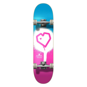 Zestaw do deskorolki Blueprint Spray Heart V2 (7.25"|różowy/biały/niebieski)