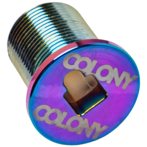 Śruba górnego kołpaka widelca Colony BMX (Rainbow Anodise|M25)