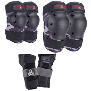 Triple Eight Chrániče 3-balení (S|Charcoal Camo) Triple Eight Chrániče 3-balení (S|Charcoal Camo)