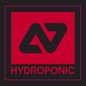 Naklejka z logo hydroponicznym (czerwona)