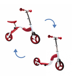 Scoobik skuter i reflektor w jednym kolorze czerwonym