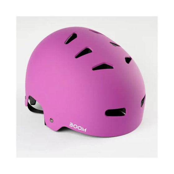 Kask Boom Stay Safe M fioletowy