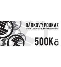Bon podarunkowy w wysokości  500 Kč