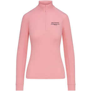 Whitespace Damska Merino Mockneck Baselayer (M|Pink Icing)