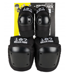 187 Killer Pads Combo Pack Knee & Elbow - L/XL ADULT Black