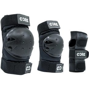 Ochraniacze CORE Junior Skate 3-pack czarny XS