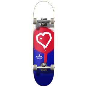 Blueprint Spray Heart V2 Skateboard Komplet (7.75"|Červená/Modrá)