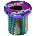 Śruba górnego kołpaka widelca Colony BMX (Rainbow Anodise|M25)