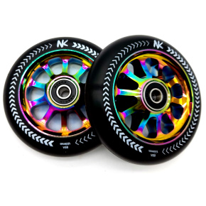 Nokaic Spin Wheels 100mm Black/Rainbow 2szt