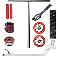 Custom freestyle koloběžka – Triad × Divine Vixen červeno/černá | Scootshop.cz