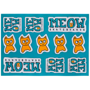 Zestaw naklejek z logo Meow