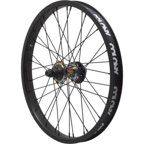 Tylne koło BMX Colony Pintour 20" z kasetą żeńską (Black/Rainbow|napęd prawostronny)