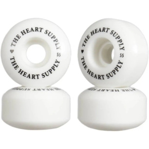 Kółka do rolek Heart Supply Clean Heart 4-Pack (55 mm|białe/czarne)