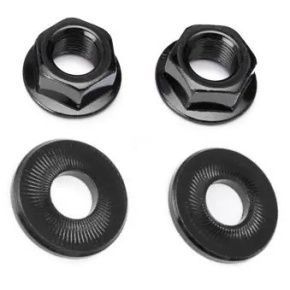 Nakrętka osi Salt CNC BMX (14 mm|czarna)