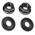 Nakrętka osi Salt CNC BMX (14 mm|czarna)