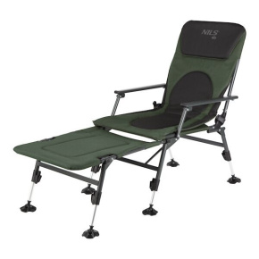 Krzesło wędkarskie z podnóżkiem NILS Camp NC1801