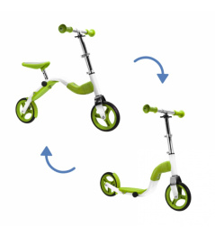 Scoobik skuter i reflektor w jednym kolorze zielonym
