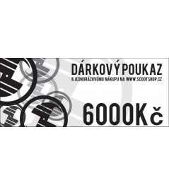 Bon podarunkowy w wysokości 6000 Kč