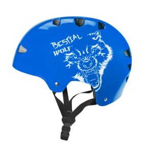 SKULLBLUE -B Casco azul talla grandE 8-a-99-aos