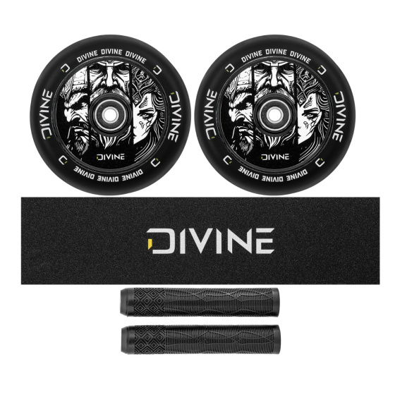 Zestaw 2 sztuk kółek Divine 120 mm Hollowcore + Divine griptape + Divine gripy