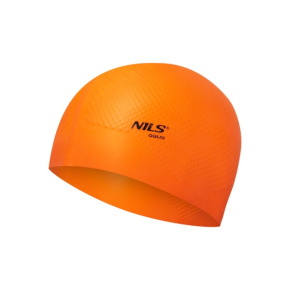 Czepek silikonowy NILS Aqua NQC Dots pomarańczowy