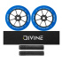Zestaw 2 sztuk kółek Divine 110 mm Spoked niebieskie + Divine griptape + Divine gripy