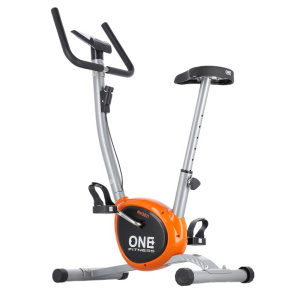 Mechaniczny rower treningowy ONE Fitness RW3011 srebrno-pomarańczowy