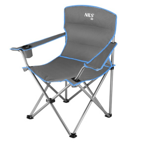 Krzesło składane NILS Camp NC3079 szaro-niebieskie
