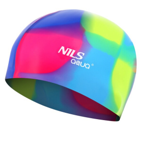 Czepek silikonowy NILS Aqua multicolor MS53