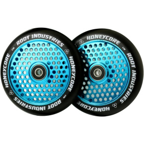 Koła Root Industries Honeycore czarne 120mm 2szt Sky Blue