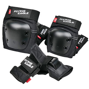 FlyingEagle Valiant Dětské Chrániče Na Brusle (L|Černá)