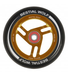 Bestial Wolf Race 100 mm okrągły czarny pomarańczowy