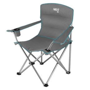Krzesło składane NILS Camp NC3079 szaro-zielone