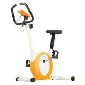 Magnetyczny rower treningowy ONE Fitness M8410 biało-pomarańczowy